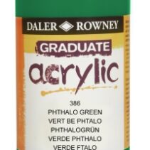 Daler Rowney Graduate Pintura Acrilica - Botella de Plastico - 500ml - Color Verde Ftalo
