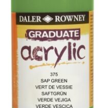 Daler Rowney Graduate Pintura Acrilica - Botella de Plastico - 500ml - Color Verde Vejiga