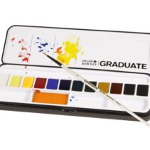 Daler Rowney Graduate Pack de 12 Acuarelas - Medio Godets - Incluye 1 Pincel - Colores Surtidos