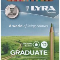 Lyra Graduate Pack de 12 Lapices de Colores - Hexagonal - Color Negro