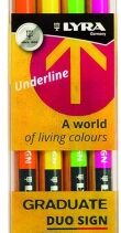 Lyra Duo Pencils Pack de 4 Lapices de Punta Doble - Redondo - Bolsa de Plastico - Colores Surtidos