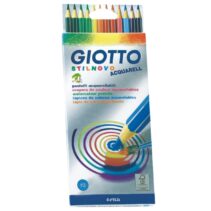 Giotto Stilnovo Acqarell Pack de 12 Lapices de Colores Acuarelables - Forma Hexagonal - Mina 3.3mm - Colores Surtidos