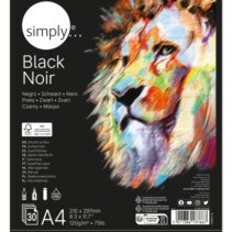 Daler Rowney Simply Bloc Encolado - A4 - 120g - 30 Hojas - Color Negro