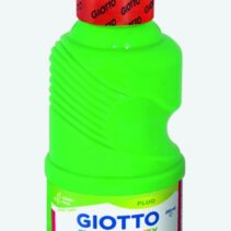 Giotto Extra Quality Fluo Tempera - 250ml - Lispa para el Uso - Botella Bio Pet - Color Verde Fluorescente