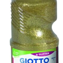 Giotto Extra Quality Glitter Tempera - 250ml - Lispa para el Uso - Botella Bio Pet - Color Oro