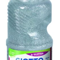 Giotto Extra Quality Glitter Tempera - 250ml - Lispa para el Uso - Botella Bio Pet - Color Plata