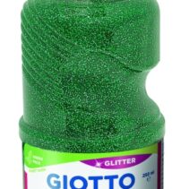Giotto Extra Quality Glitter Tempera - 250ml - Lispa para el Uso - Botella Bio Pet - Color Verde