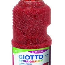 Giotto Extra Quality Glitter Tempera - 250ml - Lispa para el Uso - Botella Bio Pet - Color Rojo
