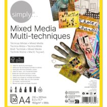 Daler Rowney Simply Bloc Encolado Mix Media - A4 - 160g - 30 Hojas - Color Blanco