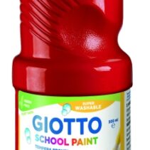 Giotto School Paint Tempera - 500ml - Lista para el Uso - Super Lavable - Botella Bio Pet - Color Rojo Bermellon