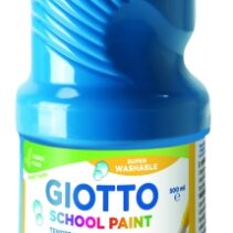 Giotto School Paint Tempera - 500ml - Lista para el Uso - Super Lavable - Botella Bio Pet - Color Cyan