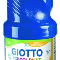 Giotto School Paint Tempera - 500ml - Lista para el Uso - Super Lavable - Botella Bio Pet - Color Azul