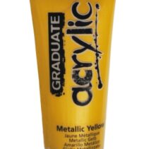 Daler Rowney Graduate Pintura Acrilica - Tubo de Plastico - 120ml - Color Amarillo Metalico