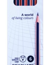 Lyra Graduate Technical Pack de 6 Lapices de Grafito - Graduaciones Surtidas - Color Negro