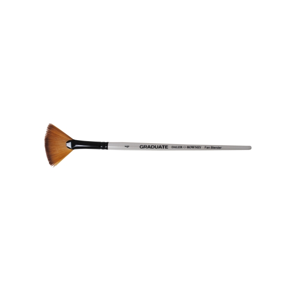 Daler Rowney Graduate Pincel Multitecnica - Pelo Sintetico - Mango Corto - Abanico Nº 4