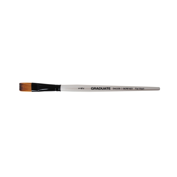 Daler Rowney Graduate Pincel Multitecnica - Pelo Sintetico - Mango Corto - Plano Lavis 1/2"