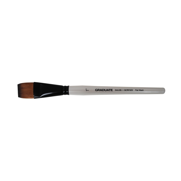 Daler Rowney Graduate Pincel Multitecnica - Pelo Sintetico - Mango Corto - Plano Lavis 1"