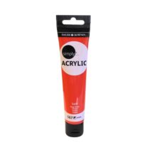 Daler Rowney Simply Pintura Acrilica - Tubo de Plastico - 75ml - Color Escarlata