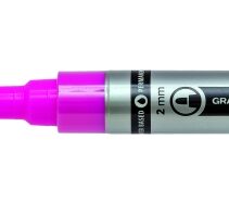 Lyra Mark All Rotulador Permanente - Multisuperficie - Punta Redonda - 2mm - Color Rosa Neon