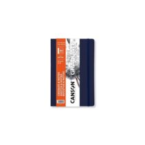 Canson Graduate Sketch Cuaderno con 92 Hojas - 14x21.6cm - 90g - Grano Fino - Tapa Blanda - Color Azul Oscuro