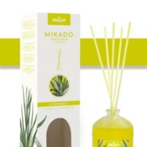 Prady Ambientador Mikado Citronela - Frasco de Cristal 100 ml y Varitas Difusoras