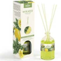 Prady Ambientador Mikado Limon y Hierbabuena - Frasco de Cristal 100 ml y Varitas Difusoras