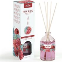 Prady Ambientador Mikado Frambuesa - Frasco de Cristal 100 ml y Varitas Difusoras
