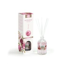 Prady Ambientador Mikado Rosa de Bulgaria - Frasco de Cristal 100 ml y Varitas Difusoras