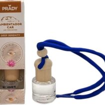 Prady Ambientador Coche Deep Serenity - Frasco de Cristal 6 ml y Cuerda para Espejo Retrovisor