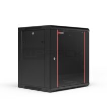 WP RWB-06605-B Armario Mural 6U - Puerta de Cristal - Cerradura de Seguridad - 600x500x370mm - Color Negro