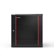 WP RWB-12605-B Armario Mural 12U - Puerta de Cristal - Cerradura de Seguridad - 600x500x635mm - Color Negro
