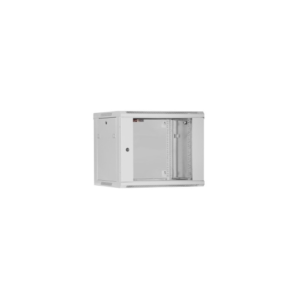 WP RWB-12605-G Armario Mural 12U - Puerta de Cristal - Cerradura de Seguridad - 600x500x635mm - Color Gris