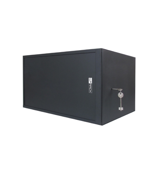 WP RWS-12506-B Armario Mural de Seguridad 12U - Puerta Corrediza - Antirrobo Clase RC4 - 560x600x592mm - Color Negro