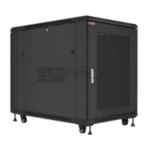 WP RSB-15608-B Armario de Suelo para Redes 15U - Puerta de Acero Perforada - Cerradura de Seguridad - 600x800x825mm - Color Negro