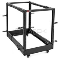 WP ROS-126X-B Bastidor Abierto de Suelo 12U - Estructura de Acero Macizo - Fondo Ajustable hasta 1023mm - Ancho 600mm - 600x1023x665mm - Color Negro