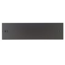 WP Tapa Delantera para Armario 3U - Instalacion sin Tornillos - 490x15x145mm - Color Negro