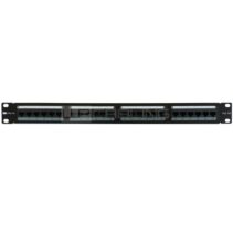 WP Patch Panel de 24 Puertos RJ45 CAT6A UTP - 1U IDC - Color Negro