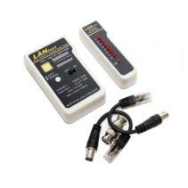 WP Testeador de Red RJ11 / RJ12 / RJ45 / BNC - Color Blanco y Negro