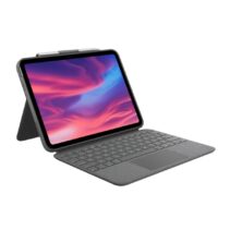 Logitech Combo Touch Funda con Teclado Retroiluminado Inalambrico para iPad (Gen 10 y A16) - Trackpad - Escritura