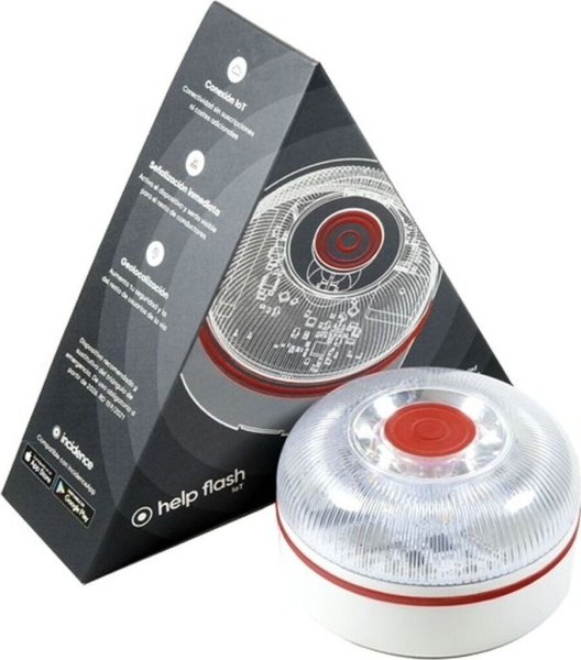Help Flash IoT Baliza de Señalizacion de Emergencia V16 Conectada con DGT - Proteccion IP54 - Datos hasta Enero 2038
