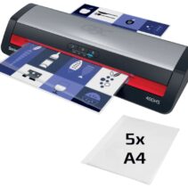 GBC 480HS Office A3 Plastificadora - Calentamiento en 1 Minuto - Desde Documentos de Identidad hasta Documentos A3 - Compatible con Bolsas de 75 a 175 micras - Color Negro/Plata