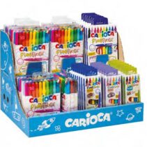 Carioca Fineliner Expositor con 50 Packs Surtidos de Rotuladores Fineliner - Punta Blanca de Acetal 0.5mm - Colores Surtidos