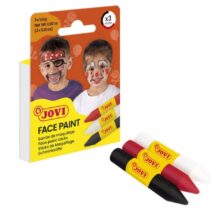 Jovi Face Paint Scary Pack de 3 Barras de Maquillaje - Para todo Tipo de Pieles - Se Limpia Facilmente - Colores Blanco