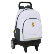 Safta Real Madrid Compact Mochila con Carro Integrado - Portabotellas - Extraible para Limpieza - Ruedas con Goma Antivibracion - Carro de PP