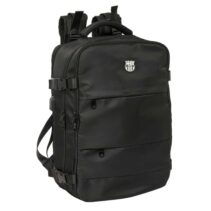 Safta F.C.Barcelona Mochila de Viaje Cabina de 23.1L - Espacio para Portatil hasta 15.6" - USB Integrado - Zapatero con Cremallera - 29x44x19cm - Color Negro
