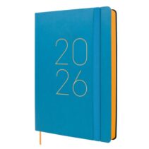 Finocam Flexi Lisa Agenda en Catalan - Anual 2026 - Tapa Blanda - Formato FA5 - 151x23x214mm - 1 Dia por Pagina - Color Azul