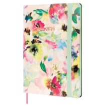 Finocam Flexi Joy Agenda en Catalan - Anual 2026 - Tapa Blanda - Formato FA5 - 151x13x214mm - Semana Vista en Vertical - Tematica de Flores
