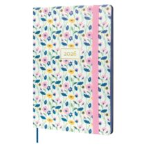 Finocam Flexi Joy Agenda en Catalan - Anual 2026 - Tapa Blanda - Formato FA5 - 151x13x214mm - Semana Vista en Vertical - Tematica de Flores