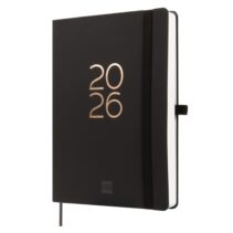 Finocam Capri Agenda Internacional - Anual 2026 - Formato FA5 - 153x23x214mm - 1 Dia por Pagina - Color Negro