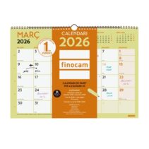 Finocam Grafik Calendario de Pared en Catalan - Anual 2026 - 420x10x300mm - Espacio para Escribir - Color Surtidos